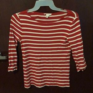 3/4 cotton striped shirt